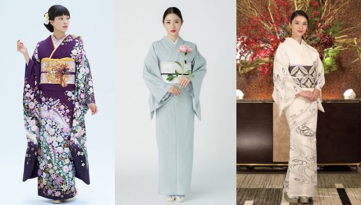 photo: Pinterest【日本和服】日本和服Kimono，日語為「着物 （きもの）」，是日本傳統民族服裝，起源可以追溯到中國東晉時代，原被稱為「吳服」，從東吳地區因繼商而傳到日本。現代和服款式